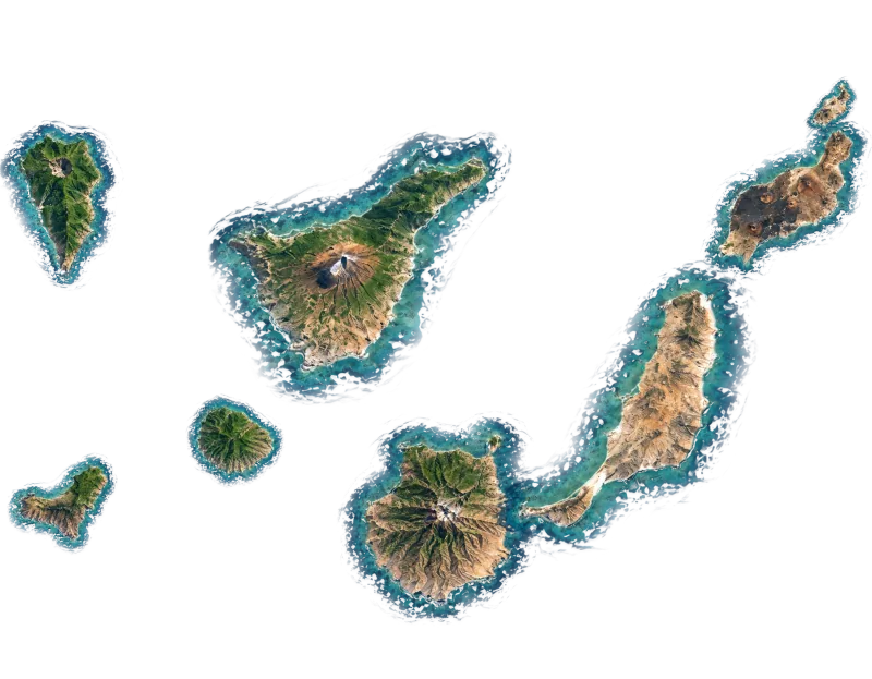 Mapa interactivo de las Islas Canarias